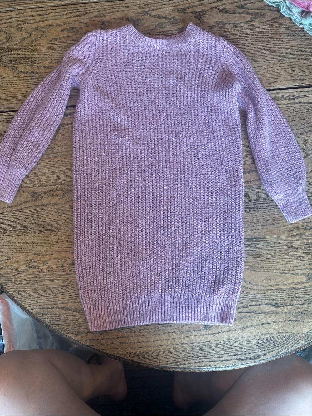 Oshkosh Lilac Knit Crewneck Sweater Dress